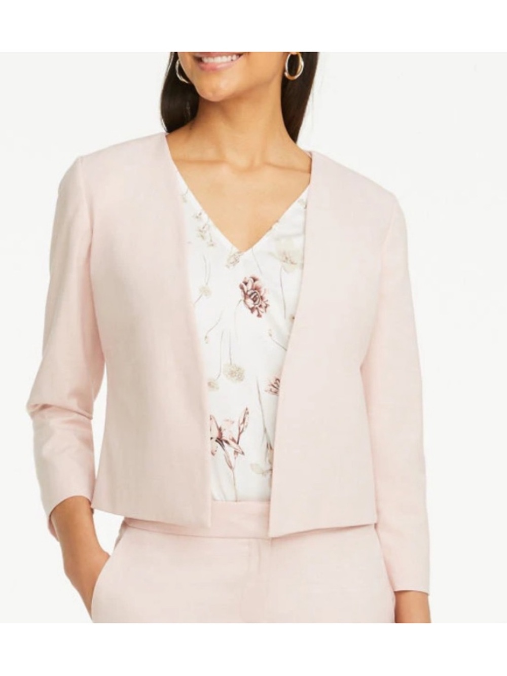 Ann Taylor Light Pink Straight-Leg Dress Pants - Picture 4 of 5